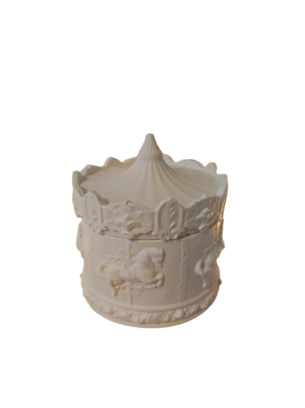 Bougie Carrousel blanc - Rose éternelle