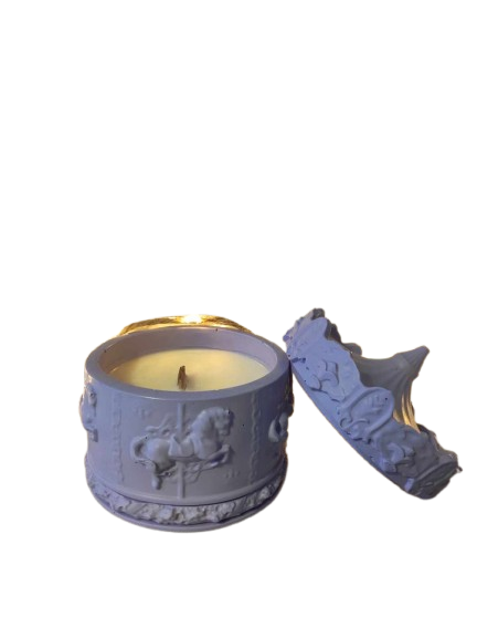 Bougie Carrousel bleue - Chalet en Laponie